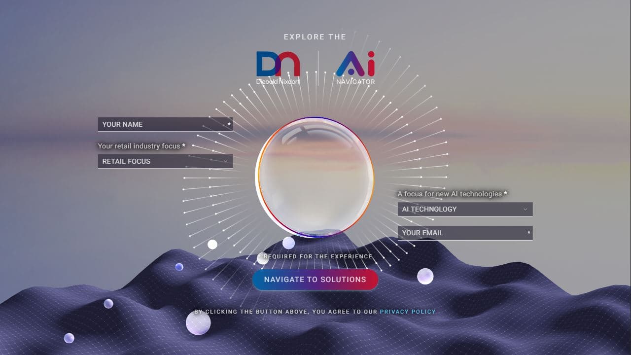 screenshot of the form of the AI Navigator website